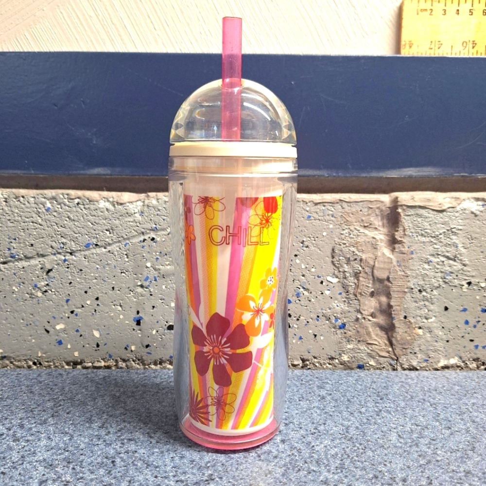 Starbucks Frapp Dome Lid "Chill Relax Summer" Tumbler 8oz,  Summer 2007
